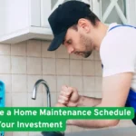 Professional handyman fixing kitchen sink with tools, CT House Builders home maintenance schedule tips to protect investment