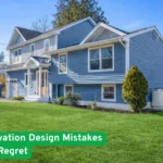 Exterior view of a newly built suburban home representing kitchen renovation planning and common design mistakes homeowners often regret.