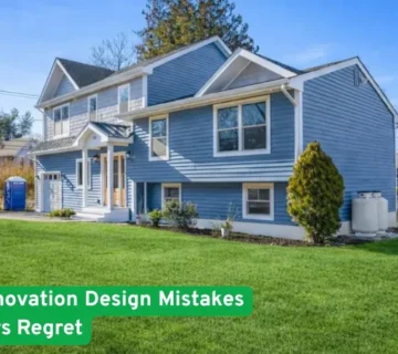 Exterior view of a newly built suburban home representing kitchen renovation planning and common design mistakes homeowners often regret.